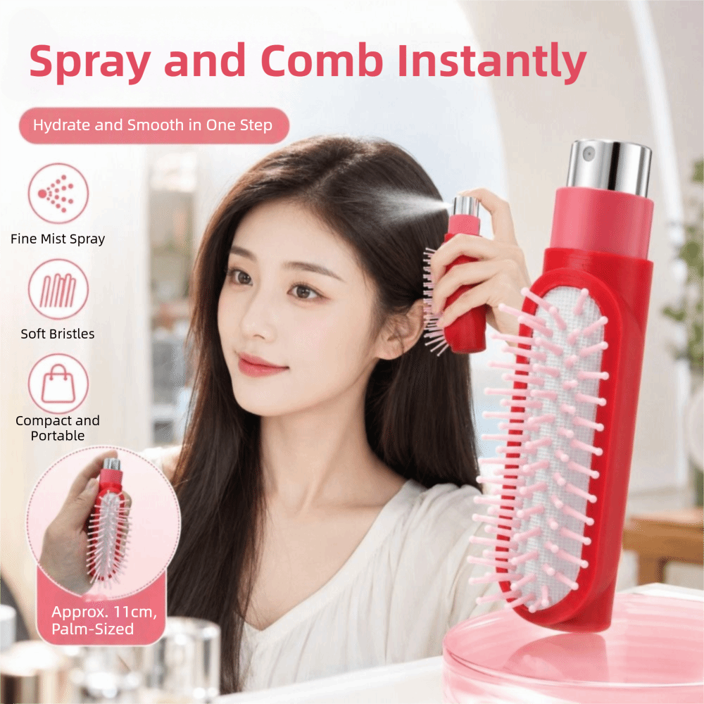 Hair Spray Color - Массажная расческа-спрей с возможностью повторного наполнения,